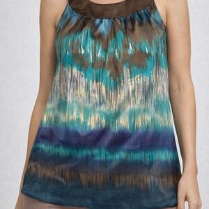 Apt. 9 Teal and Brown Women's Camisole